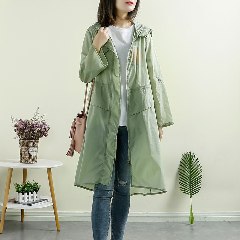Hooded Sunscreen Shirt Women's Summer New Loose Thin Section Soft Breathable Cool Sunscreen Mid-length Windbreaker Jacket K422, Red
Hooded Sunscreen Shirt Women's Summer New Loose Thin Section Soft Breathable Cool Sunscreen Mid-length Windbreaker Jacket K422, Red