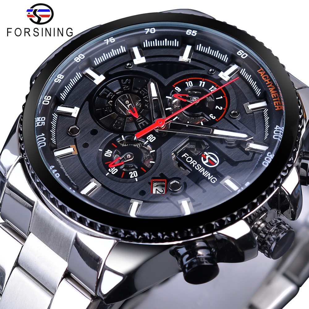 Forsining Steampunk Design Three Small Dial Complete Calendar Waterproof Men's Automatic Watches Top Brand Luxury Sport Clock, No send watch for shipping
Forsining Steampunk Design Three Small Dial Complete Calendar Waterproof Men's Automatic Watches Top Brand Luxury Sport Clock, No send watch for shipping