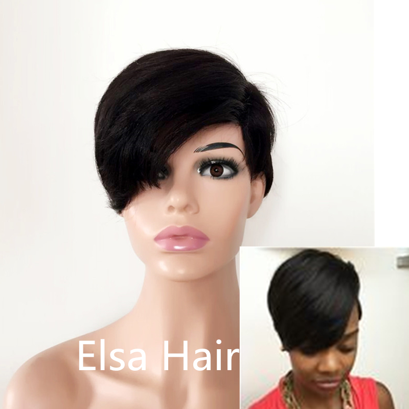 Short pixie cut Side U part little Lace Front Human Hair Wigs pre plucked Brazilian Straight Frontal Wig For Black Women, Natural color
Short pixie cut Side U part little Lace Front Human Hair Wigs pre plucked Brazilian Straight Frontal Wig For Black Women, Natural color