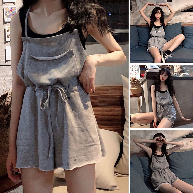 Women Summer High Waist Was Thin Sling Jumpsuit Solid Color Loose Temperament Jumpsuit, Black
Women Summer High Waist Was Thin Sling Jumpsuit Solid Color Loose Temperament Jumpsuit, Black