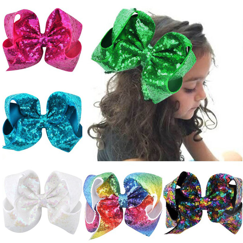 8 inch girl Big Sequin Hair Bow Grosgrain Ribbon Alligator hairpins Barrette Bowknot Headwear Children Girls Hair Accessories, 20 colors for choose
8 inch girl Big Sequin Hair Bow Grosgrain Ribbon Alligator hairpins Barrette Bowknot Headwear Children Girls Hair Accessories, 20 colors for choose