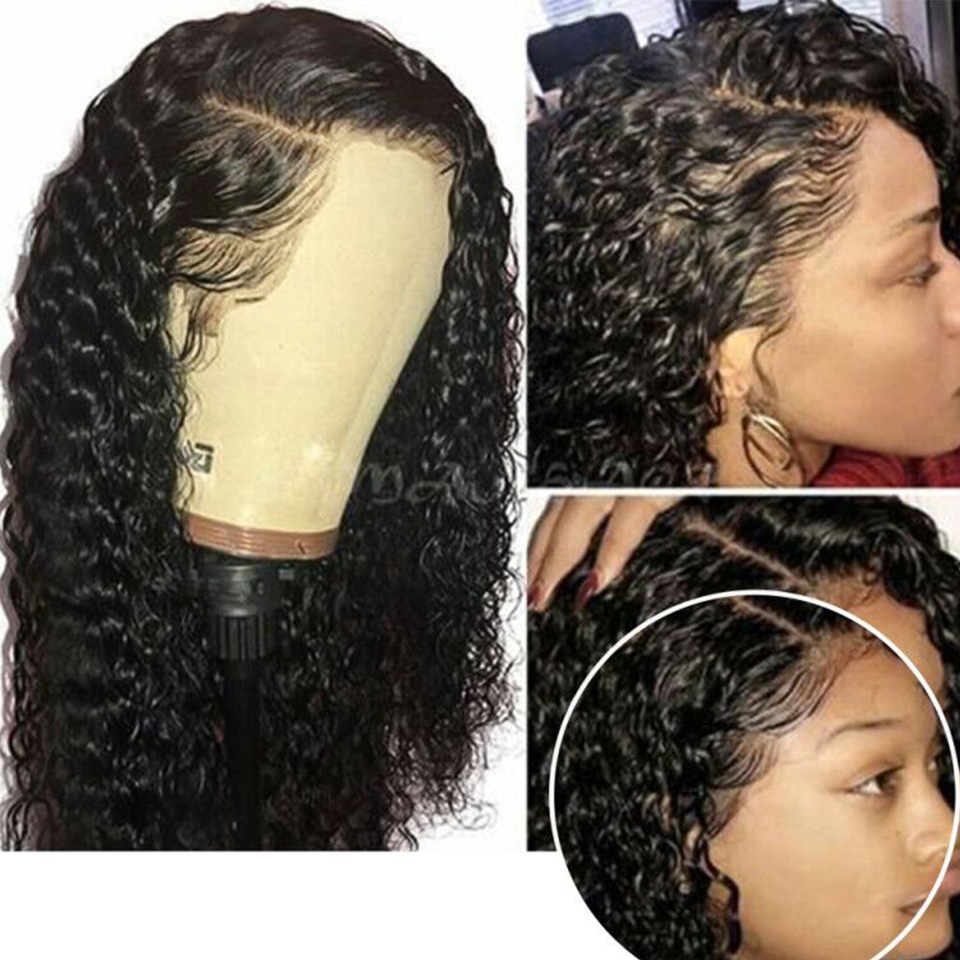 Ishow 28 30 40inch 180% 250% High Density 4*4 Human Hair Wigs Pre-Plucked Transparent Lace Closure Wig StraightKinky Curly Body Water Loose Deep for W