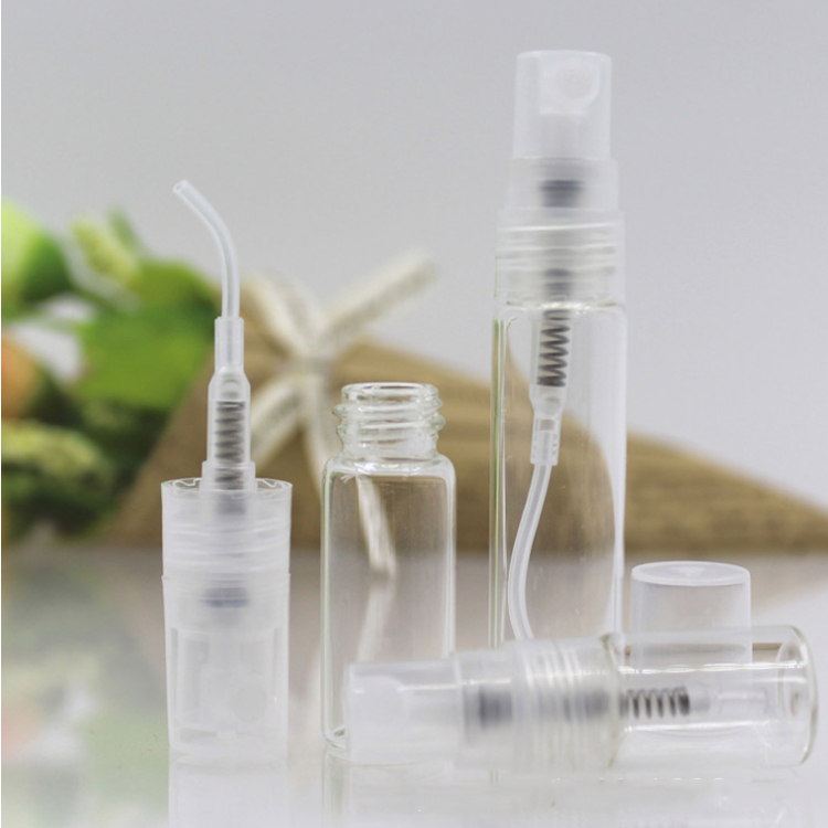 2ml 3ml 5ml Transparent Mini Spray Bottle Empty Clear Refillable Travel Perfume Atomizer Portable Glass Vials