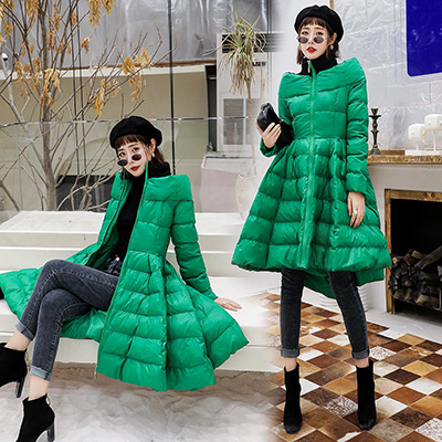 2019 New Woman Long Parker Style Large Size Jacket Fashion Cotton Coat Female Fur Collar Long Thick Parker Winter Coat Outerwear