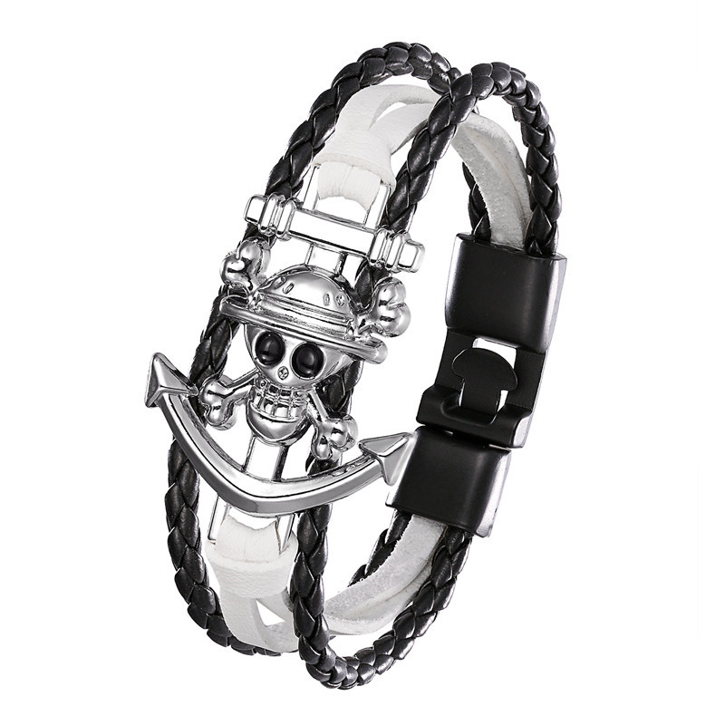 Fashion vintage hand-woven leather bracelet multilayer leather skull fashion bracelet and men's gift
Fashion vintage hand-woven leather bracelet multilayer leather skull fashion bracelet and men's gift