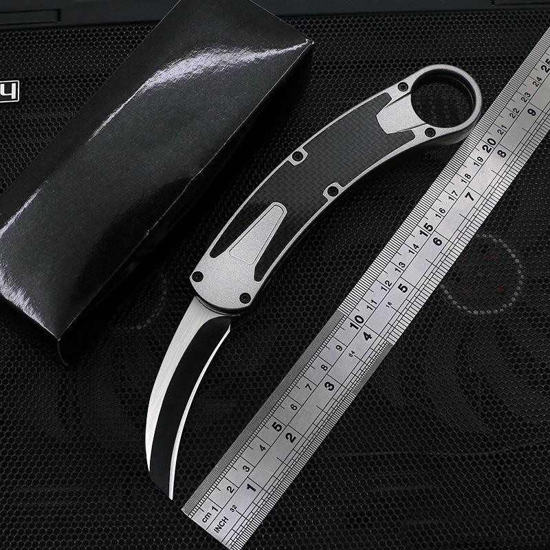 New rotating carbon fiber automatic knife zinc alloy motorcycle knife quick open tactical outdoor hunting knife EDC portable tool
New rotating carbon fiber automatic knife zinc alloy motorcycle knife quick open tactical outdoor hunting knife EDC portable tool