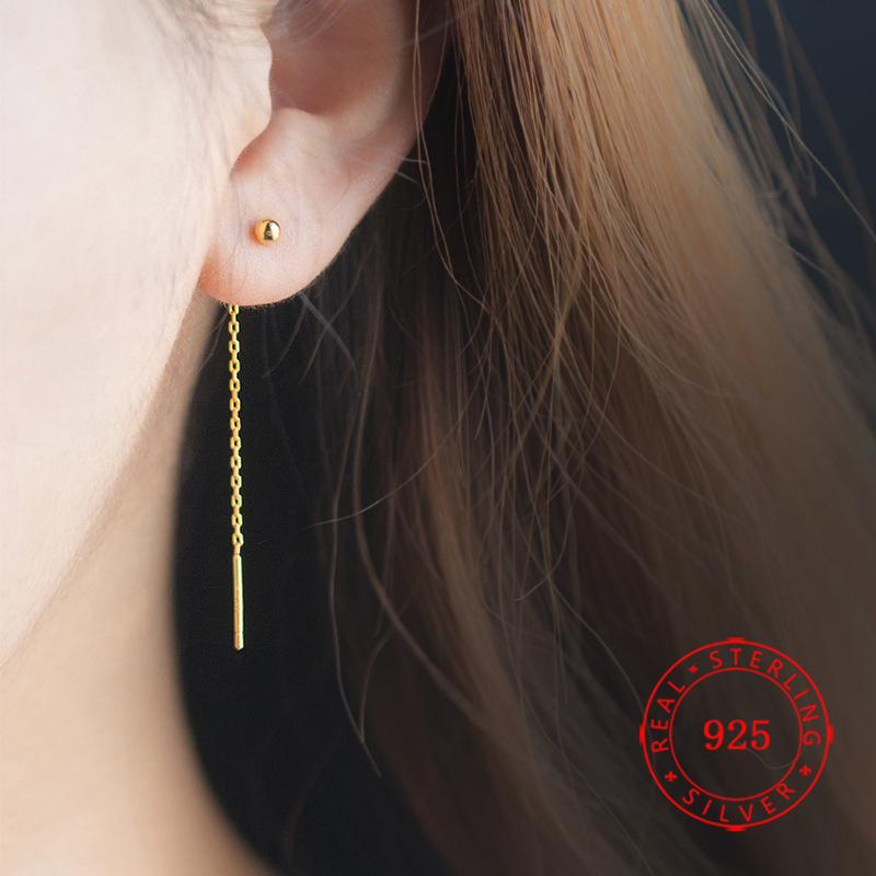 Minimalist Thread Earrings 925 Sterling Silver Dangle Long Chain fashion jeweries jewelry simple earring wholesales in China
Minimalist Thread Earrings 925 Sterling Silver Dangle Long Chain fashion jeweries jewelry simple earring wholesales in China