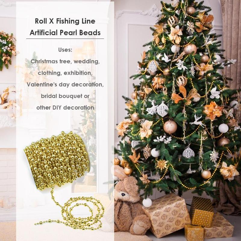 15m Gold/Silver Fishing Line Artificial Pearl Beads DIY Garland Xmas Wedding Festival Party Clothing Exhibition Ornaments
15m Gold/Silver Fishing Line Artificial Pearl Beads DIY Garland Xmas Wedding Festival Party Clothing Exhibition Ornaments