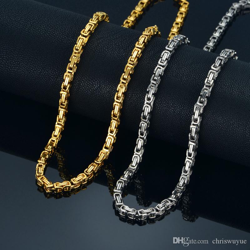 High quality 4MM Gold Silver 360L Stainless Steel Choker Necklace Chain man Byzantine Box jewelry
High quality 4MM Gold Silver 360L Stainless Steel Choker Necklace Chain man Byzantine Box jewelry