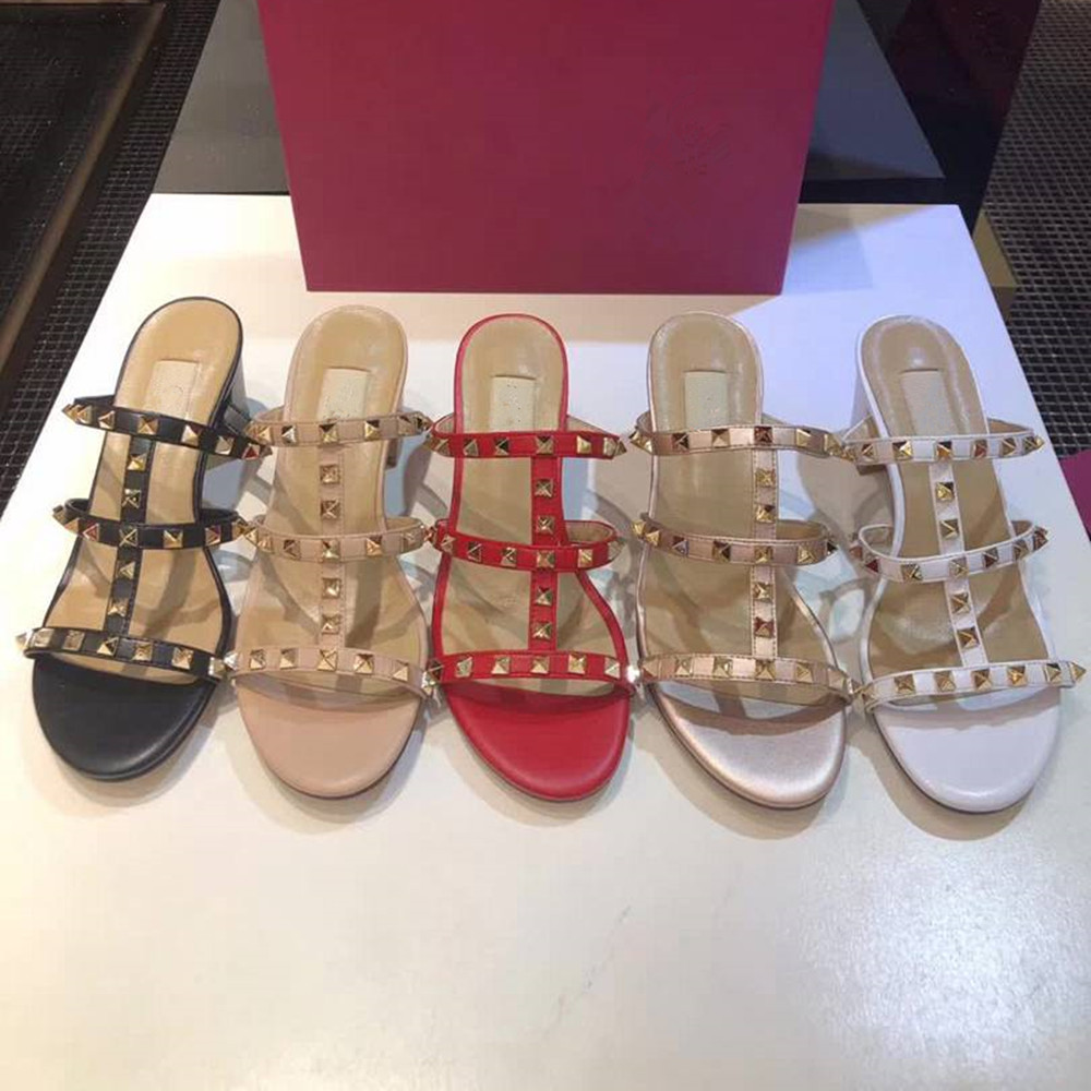 Leather Strap Rivet Sandals Fashion Luxury High Quality Slippers Black Yellow Nude Leather Sandals Leisure Comfortable Flat Bottom And 6.5cm, Flat color 5
Leather Strap Rivet Sandals Fashion Luxury High Quality Slippers Black Yellow Nude Leather Sandals Leisure Comfortable Flat Bottom And 6.5cm, Flat color 5
