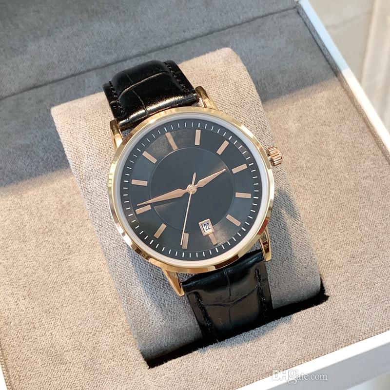 Top quality sports clock Luxury Mens Black Leather Simple Casual man Calendar Quartz Movement fashion Wristwatches modern Designer Watches, Rose white dial black band
Top quality sports clock Luxury Mens Black Leather Simple Casual man Calendar Quartz Movement fashion Wristwatches modern Designer Watches, Rose white dial black band