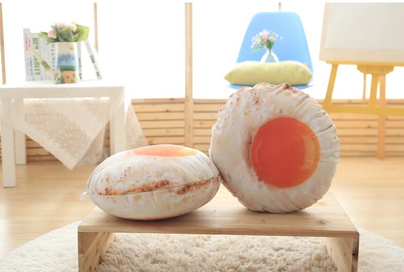 3D Fried Egg Cushion Decorative Pillow Throw Cushions with Inner Washable Sofa Toys Sleeping Pillow Birthday Christmas gift