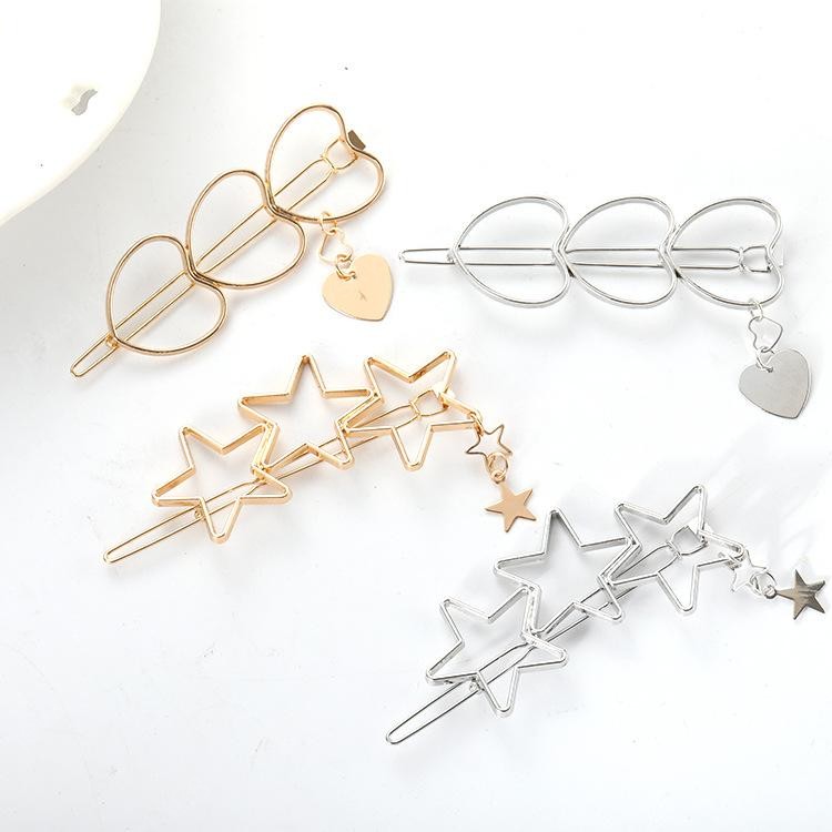 Hot Fashion Jewelry Copper Hollow Out Stars Hearts Barrette Hairpin Hair Clip Simple Bobby Pin Lady Barrettes
Hot Fashion Jewelry Copper Hollow Out Stars Hearts Barrette Hairpin Hair Clip Simple Bobby Pin Lady Barrettes