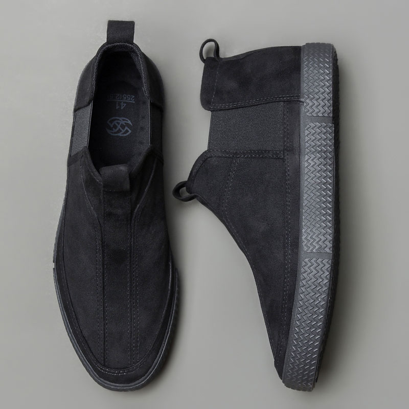 Autumn New Men's Boots British Fashion Flannel Slip on Suede Shoes Breathable Wear-resisting Rubber Loafer Boots, Black
Autumn New Men's Boots British Fashion Flannel Slip on Suede Shoes Breathable Wear-resisting Rubber Loafer Boots, Black