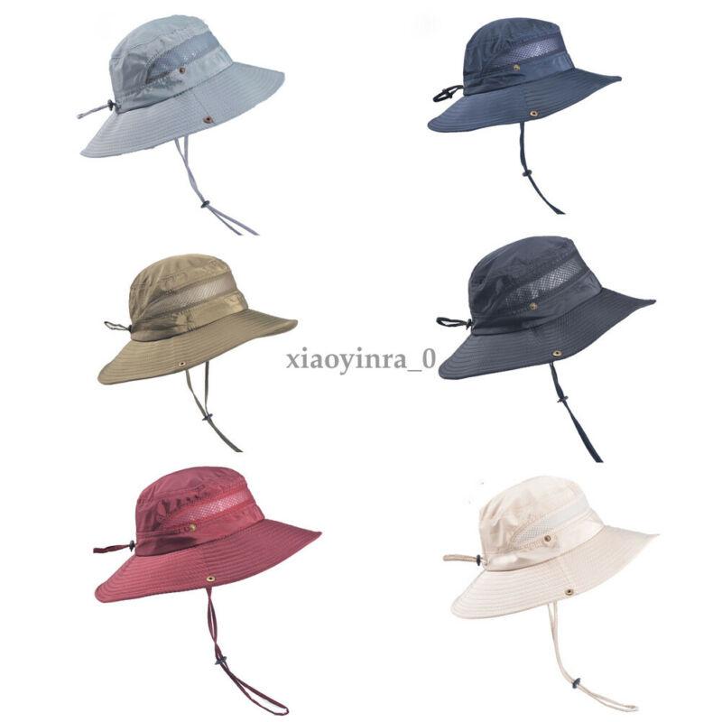 Men Women Bucket Hats Arctic Breathable Hat Heatstroke UV Protection Sunshade Cooling Caps