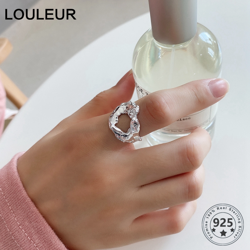 Cluster Rings LouLeur Real 925 Sterling Silver Irregular Ring Western Style Minimalist Hollow Open For Women Fine Jewelry Gifts
Cluster Rings LouLeur Real 925 Sterling Silver Irregular Ring Western Style Minimalist Hollow Open For Women Fine Jewelry Gifts