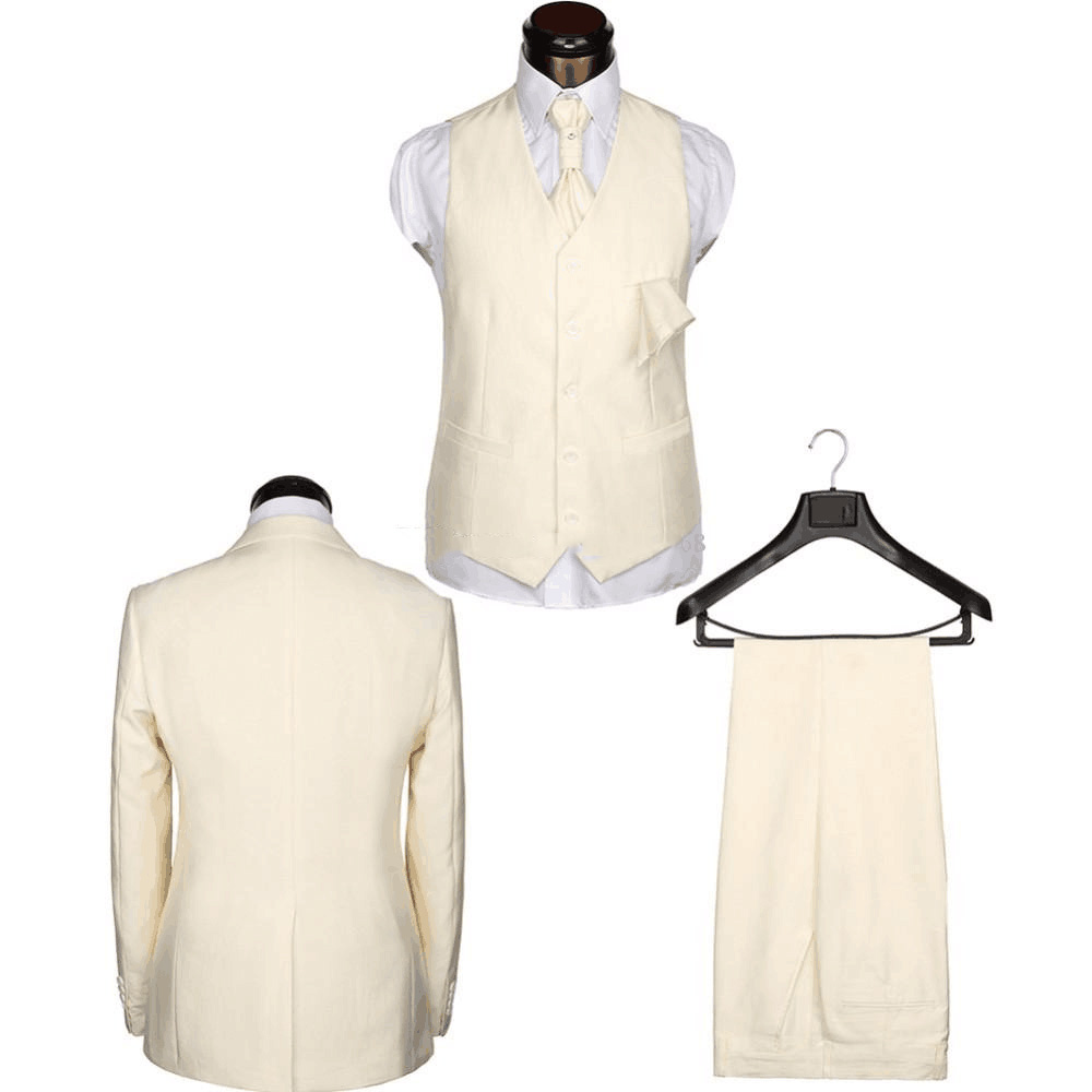 Handsome Embroidery Men Suits Three Pieces (Blazer+Pant+Vest) One Button Wedding Tuxedos Evening Party Suits For Sale