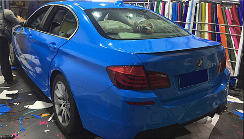 Dark Blue Glossy Vinyl Film Car Wrap Sticker With Air Release Bubbles 3 Layers Gloss Film Wrapping Car Foil