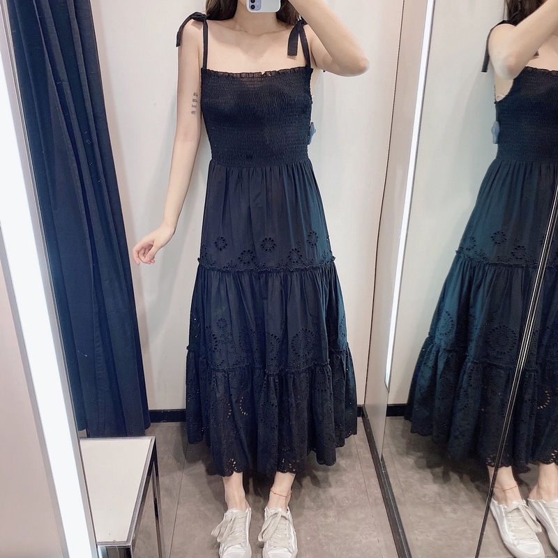 Chic Women Dress Summer 2020 New Fashion Hollow Out Embroidery Modern Lady Black Long Dresses
Chic Women Dress Summer 2020 New Fashion Hollow Out Embroidery Modern Lady Black Long Dresses