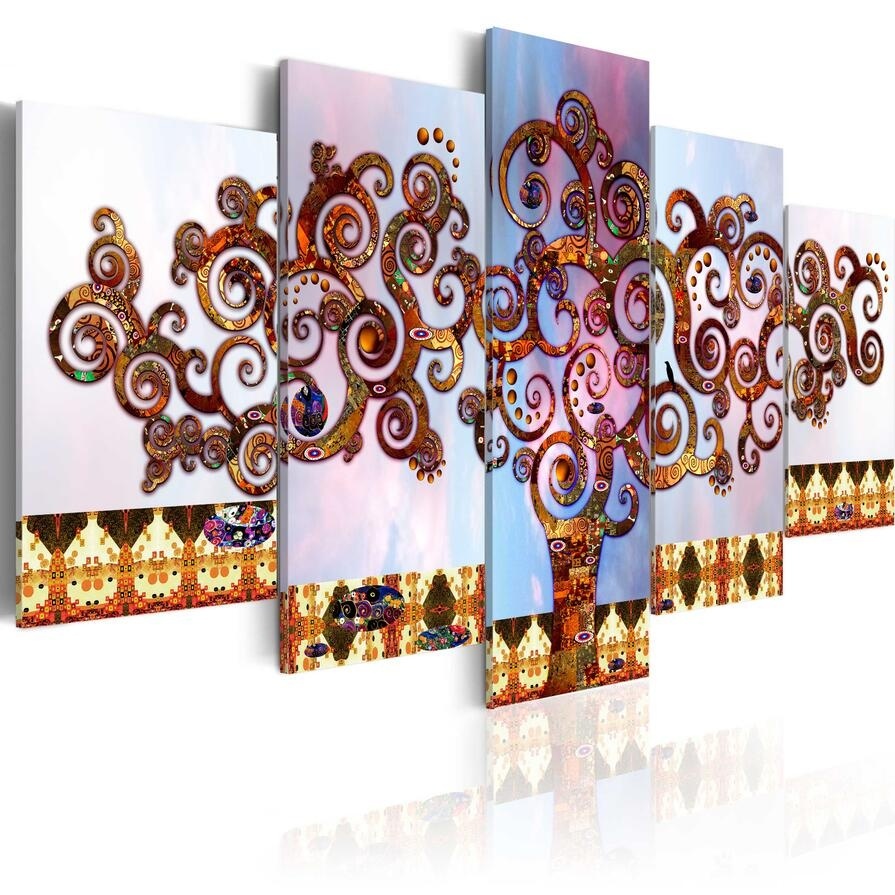 ( No Frame ) HD Canvas Print Modern Fashion Wall Art the Abstract Color Tree for Home Decoration Choose Color:4 & Size:2