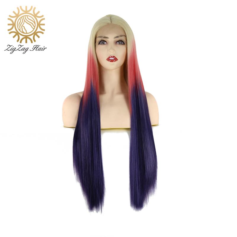 ZigZag 3T 613 Ombre Pink Blue Wig Glueless Synthetic Lace Front Wigs for Women Long Straight Heat Resistant Fiber Middle Part
ZigZag 3T 613 Ombre Pink Blue Wig Glueless Synthetic Lace Front Wigs for Women Long Straight Heat Resistant Fiber Middle Part