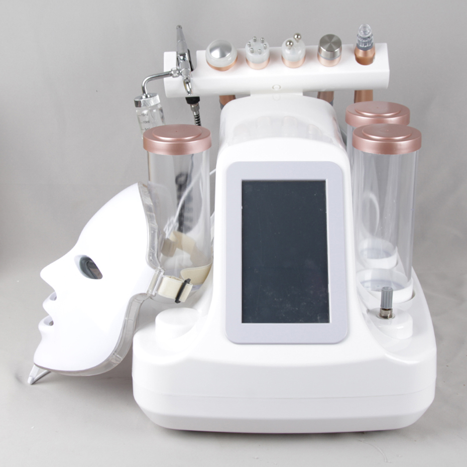 7 in1 Water facial Dermabrasion PDT Mask Oxygen Jet Cold Hammer BIO Face Lift Ultrasonic Machine Hydro Peeling Equipment