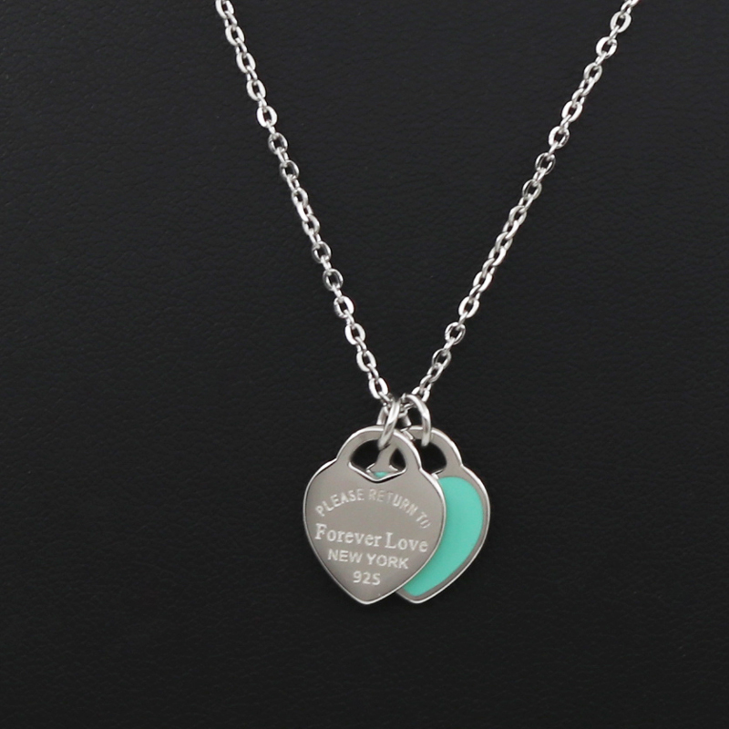 New Arrival Love Double Heart Enamel Ladie FOREVER LOVE Stainless Steel Necklace Drift Bottles Jewelry Wholesale Gift For Women
New Arrival Love Double Heart Enamel Ladie FOREVER LOVE Stainless Steel Necklace Drift Bottles Jewelry Wholesale Gift For Women