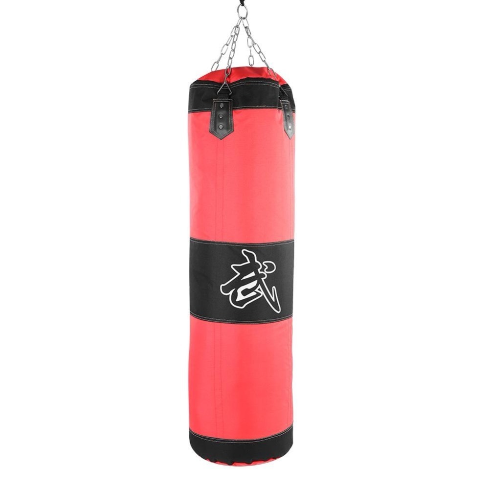 60cm 80cm 100cm 120cm Empty Boxing Sand Bag Hanging Kick Sandbag Boxing Training Fight Karate Sandbag Setwith Gloves Wrist Guard
