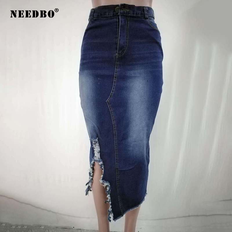NEEDBO Women Skirts Denim Casual Long Skirt Elegant Hole Sexy Party Jeans Skirt High Waist Jupe Femme Faldas Mujer Pencil Skirts, Black
NEEDBO Women Skirts Denim Casual Long Skirt Elegant Hole Sexy Party Jeans Skirt High Waist Jupe Femme Faldas Mujer Pencil Skirts, Black