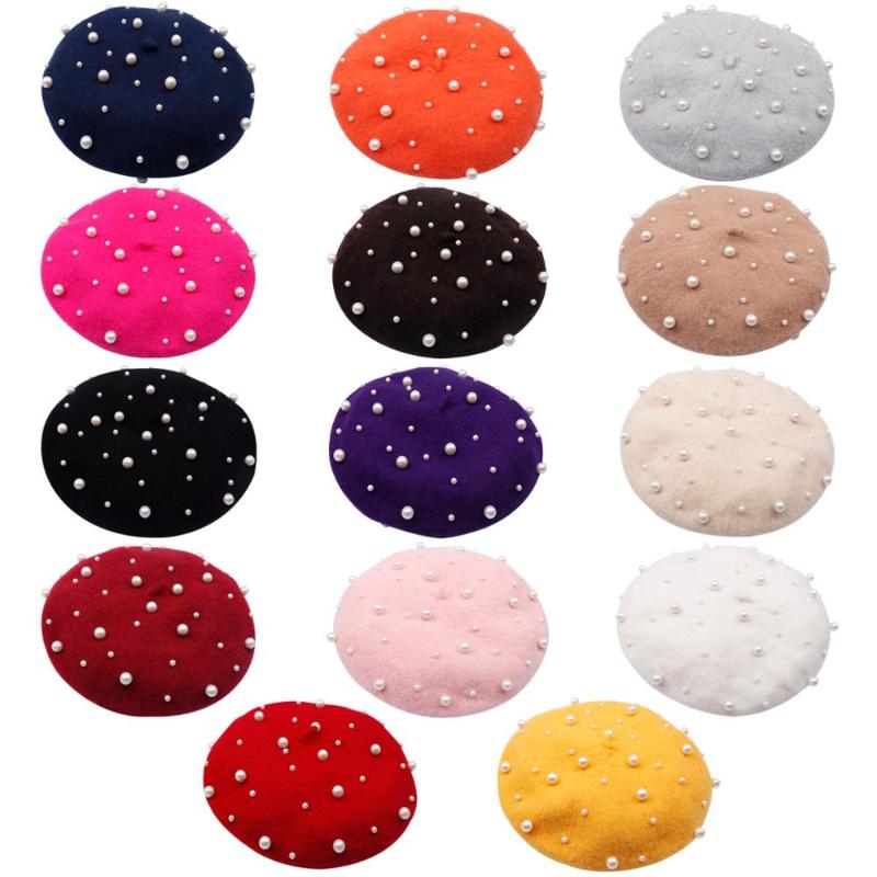 Hats/Caps Knitted Wool Beret Bonnet Female French Winter Warm Pearl Berets Caps For Women Beading Ski Boina Painter Gorras, Grey
Hats/Caps Knitted Wool Beret Bonnet Female French Winter Warm Pearl Berets Caps For Women Beading Ski Boina Painter Gorras, Grey