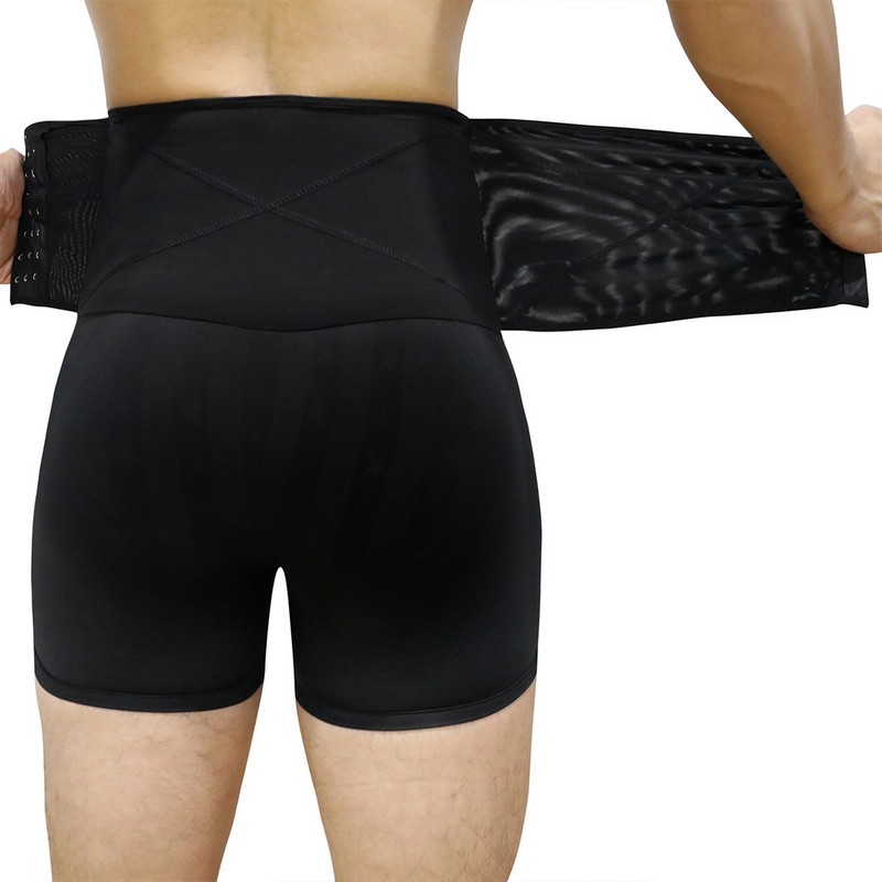 Men High Waisted Tummy Control Panties Boxer Brief Slimming Body Shaper Shorts Butt Lifter Shapewear Fitness Shaping Underwear Plus Size 6XL