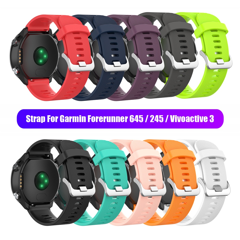 

Replacement Wrist Strap Sport Silicone Watch Band for Garmin Forerunner 645 245 245M Vivoactive 3 Rubber Bands
