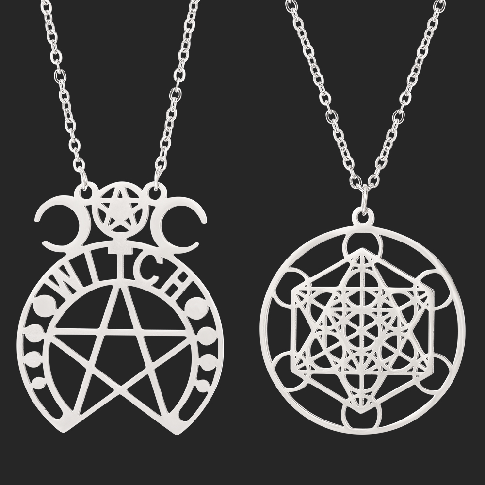 Antique Silver Pentagram Pentacle Pendant Necklace Stainless Steel Supernatural Goddess Of The Moon Necklace Choker Jewelry Gift
Antique Silver Pentagram Pentacle Pendant Necklace Stainless Steel Supernatural Goddess Of The Moon Necklace Choker Jewelry Gift