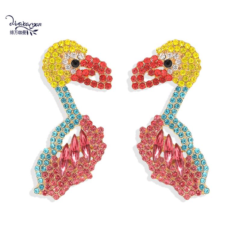 Dangle & Chandelier Dvacaman 2021 Summer Colorful Crystal Bird Statement Earrings Women Rhinestone Drop Holiday Jewelry Wholesale
Dangle & Chandelier Dvacaman 2021 Summer Colorful Crystal Bird Statement Earrings Women Rhinestone Drop Holiday Jewelry Wholesale