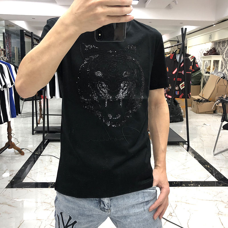 Mens Fashion T-Shirts 2020 Casual New Men's Animal Print Crew Neck T-shirts Fashion Embroidery Slim Mens Clothing 2 Colors Size -3XL, White
Mens Fashion T-Shirts 2020 Casual New Men's Animal Print Crew Neck T-shirts Fashion Embroidery Slim Mens Clothing 2 Colors Size -3XL, White
