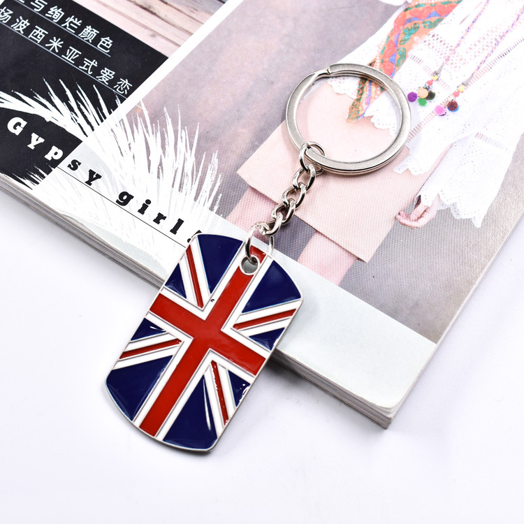 2pcs Keychain Stylish Unique Fashion Creative Union Jack Keychain Simple Keychain Country Flag American National Flag