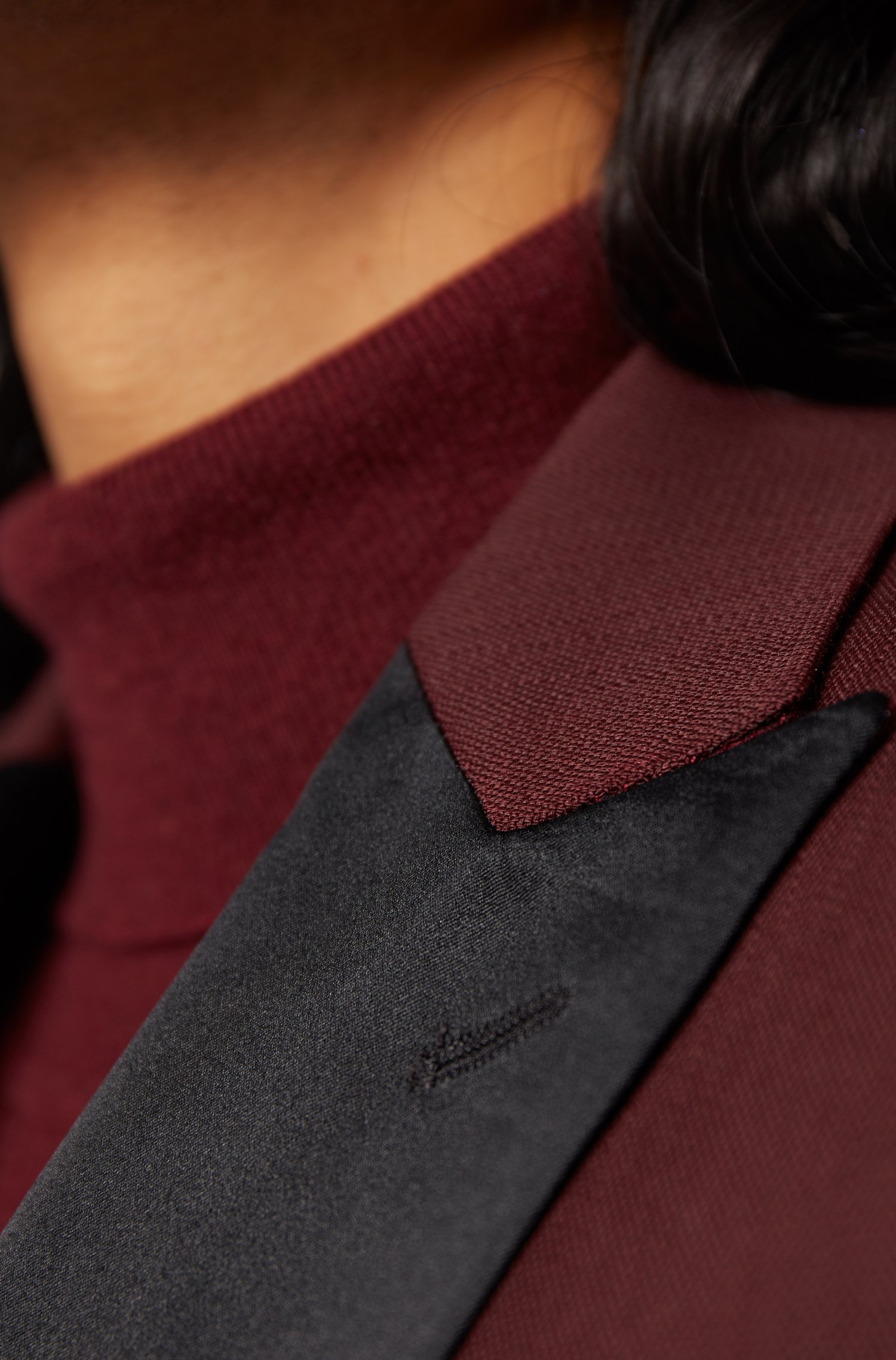New Fashion Burgundy Groom Wedding Tuxedos Men Groom Suits Notched Lapel Double Breasted Prom Party Blazer Jacket (Jacket+Pants)
