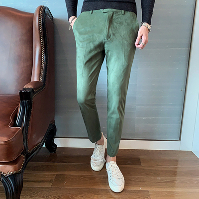 2020 autumn new fashion suede Korean men's trousers Slim business fashion casual straight trousers, Black
2020 autumn new fashion suede Korean men's trousers Slim business fashion casual straight trousers, Black