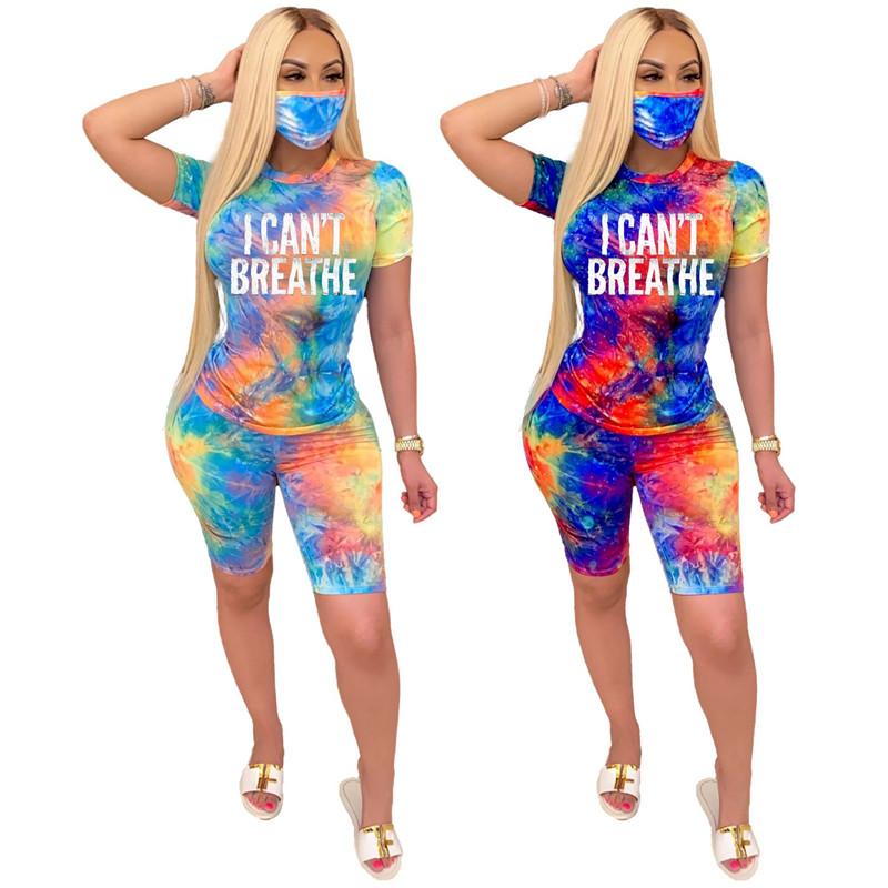 I Cant Breathe Women Suits Summer New Tie-dye Letter Printing Round Neck Tracksuits Female Fashion Home Sport Shorts Two Piece Sets Clothing
I Cant Breathe Women Suits Summer New Tie-dye Letter Printing Round Neck Tracksuits Female Fashion Home Sport Shorts Two Piece Sets Clothing