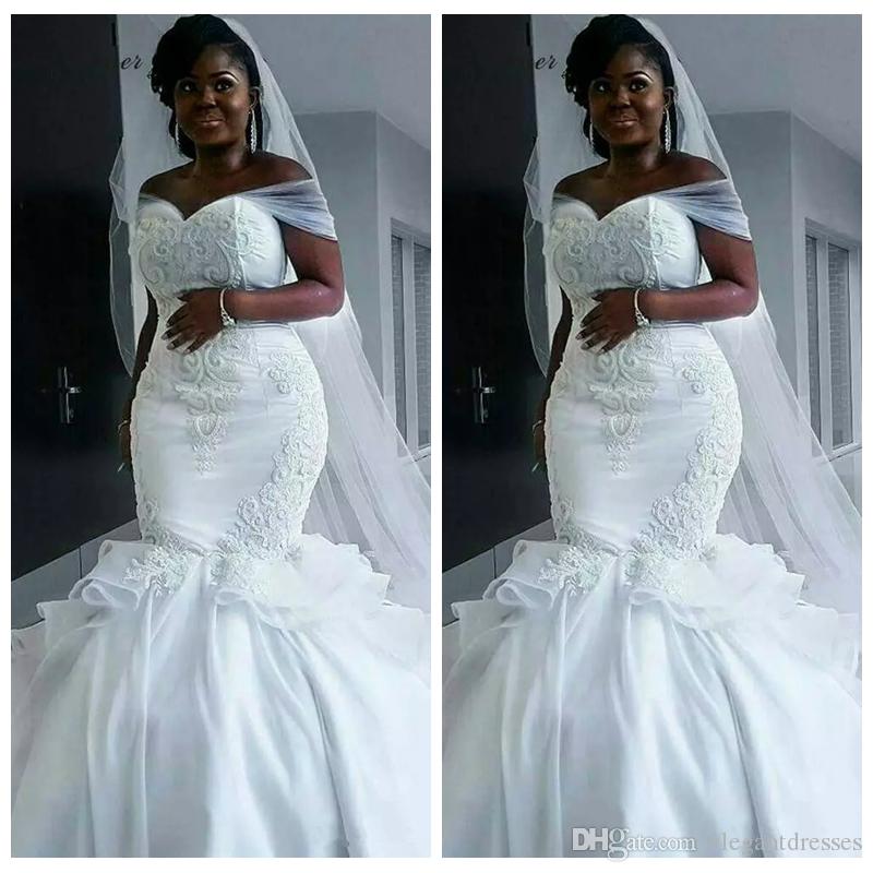 Short Sleeves Sheer Slim Mermaid Wedding Dresses Modest Up Back Lace Appliques Bridal Gowns Formal Vestidos De Marriage Beading
