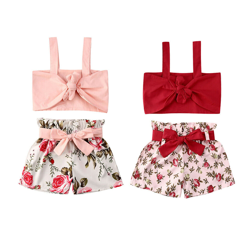 2020 Kid Baby Girl Cropped Bow Crop Tops Shirt Floral Print Short Pants 2pcs Outfit Clothes Children Summer Sets, Pink
2020 Kid Baby Girl Cropped Bow Crop Tops Shirt Floral Print Short Pants 2pcs Outfit Clothes Children Summer Sets, Pink