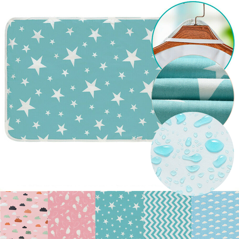 

Baby Portable Washable Changing Mat Infants Cute Waterproof Foldable Mattress Children Game Floor Reusable Diaper pad, Mixed color