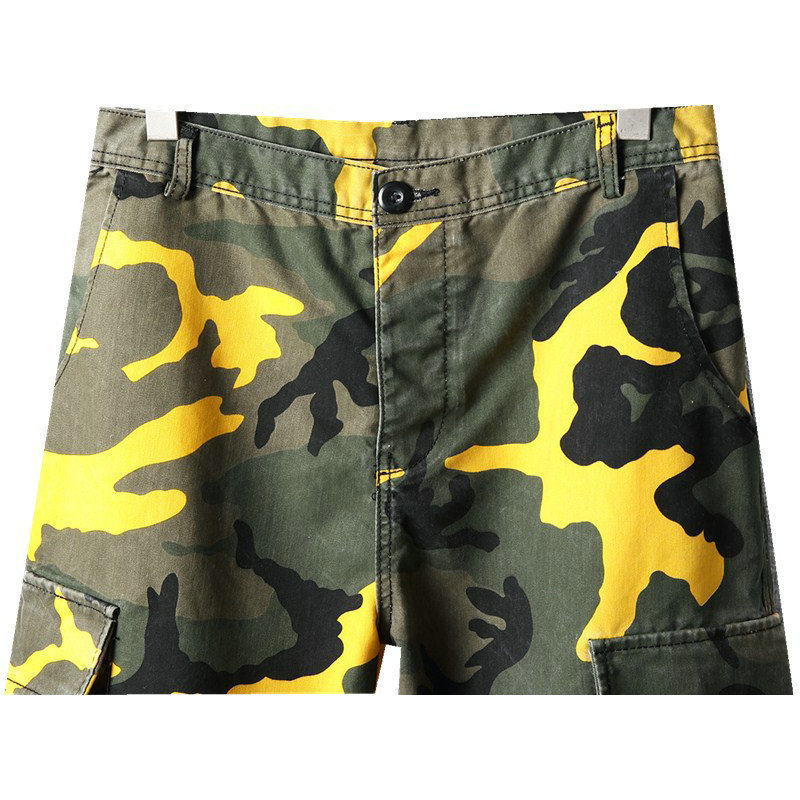drop shipping Camo Patchwork Cargo Pants Men's Hip Hop Casual Camouflage Trousers Streetwear Joggers Sweatpants NXP12 T200113