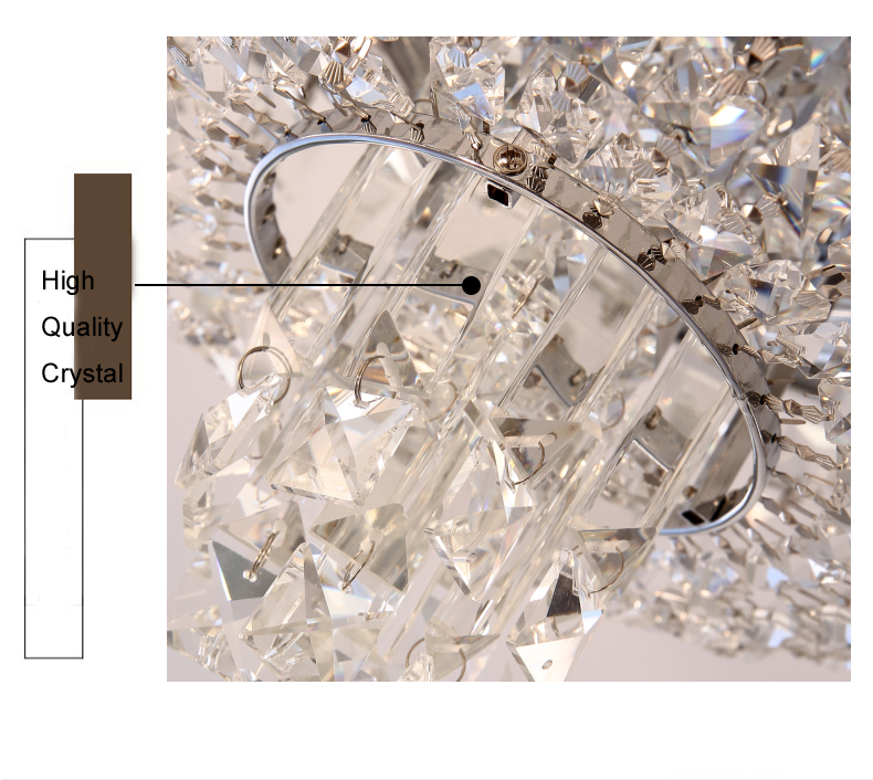 LED Light Modern Crystal Ceiling Lights Fixture European Luxurious Ceiling Lamp Sweet Home Bed Room Indoor Lighting 3 White Color Dimmable