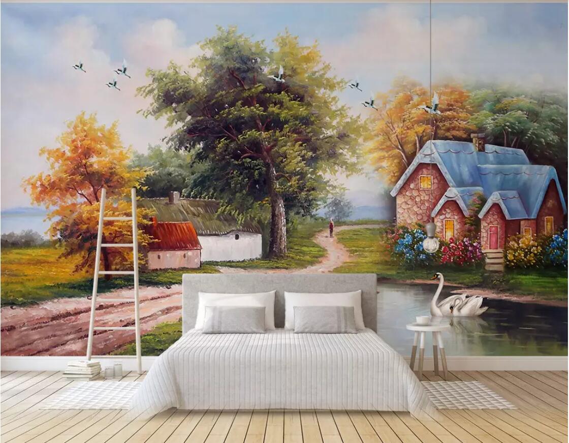 3d wallpaper custom photo mural European pastoral village water and wealth landscape oil painting background murals wallpaper for walls 3 d, Pink
3d wallpaper custom photo mural European pastoral village water and wealth landscape oil painting background murals wallpaper for walls 3 d, Pink