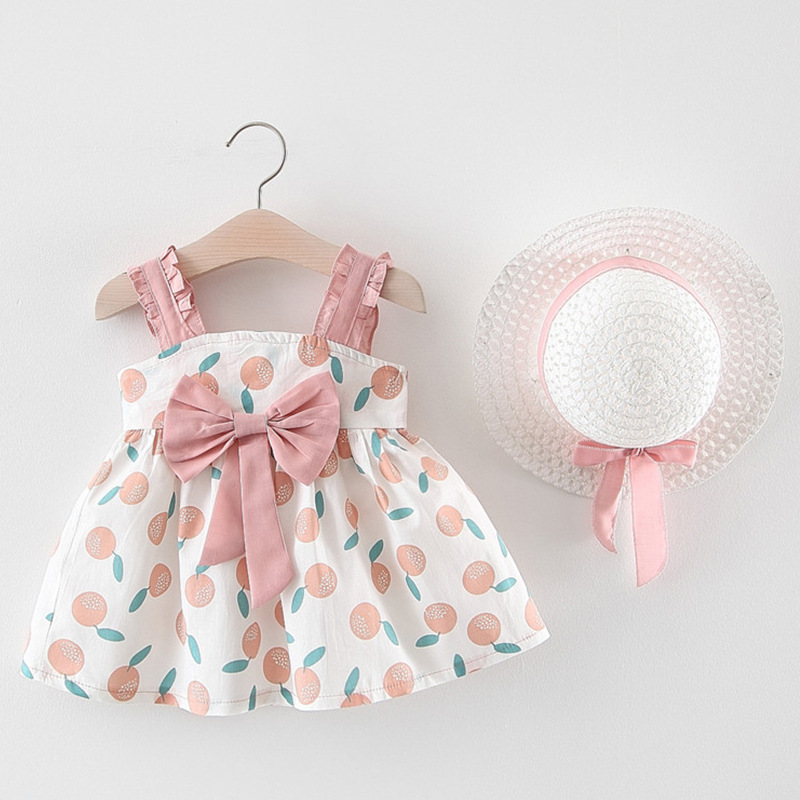 Summer Girls Dresses Newborn Kids Baby Girls Cotton Strap Bowknot Dot Flower Party Tutu Beach Dress Sundress with Hat, Pink
Summer Girls Dresses Newborn Kids Baby Girls Cotton Strap Bowknot Dot Flower Party Tutu Beach Dress Sundress with Hat, Pink