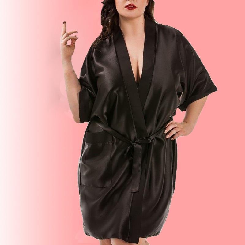 New Plus Size Lingerie Babydoll Kimono Robe Bathrobe Women Silk Bridesmaid Robes Sexy Robe Satin Ladies Dressing Gowns 2020, Black
New Plus Size Lingerie Babydoll Kimono Robe Bathrobe Women Silk Bridesmaid Robes Sexy Robe Satin Ladies Dressing Gowns 2020, Black