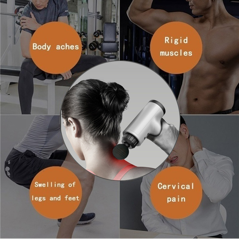 Newest Muscle stimulator Massage Gun vibrating Deep Relaxation Therapy Fitness exercise Pain Relief electric massager for body LY191203