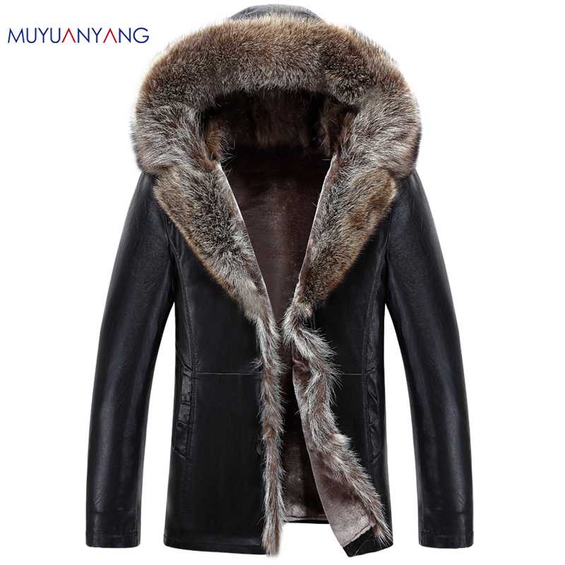 Mu Yuan Yang Plus Size 4XL Men's Thicken PU Leather 2017 Winter Faux Fur Coat For Male Leather Jackets Casual Fur Clothing, Black
Mu Yuan Yang Plus Size 4XL Men's Thicken PU Leather 2017 Winter Faux Fur Coat For Male Leather Jackets Casual Fur Clothing, Black