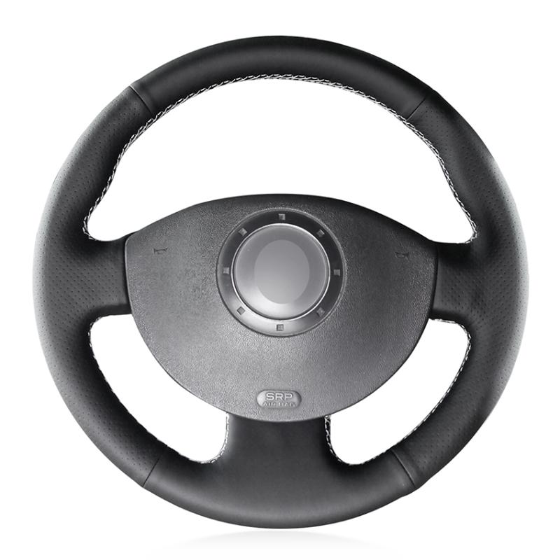 Hand Sew Black Genuine Leather Car Steering Wheel Cover for Megane 2 2003-2008 Kangoo 2008-2012 Scenic 2 2003-2009
Hand Sew Black Genuine Leather Car Steering Wheel Cover for Megane 2 2003-2008 Kangoo 2008-2012 Scenic 2 2003-2009